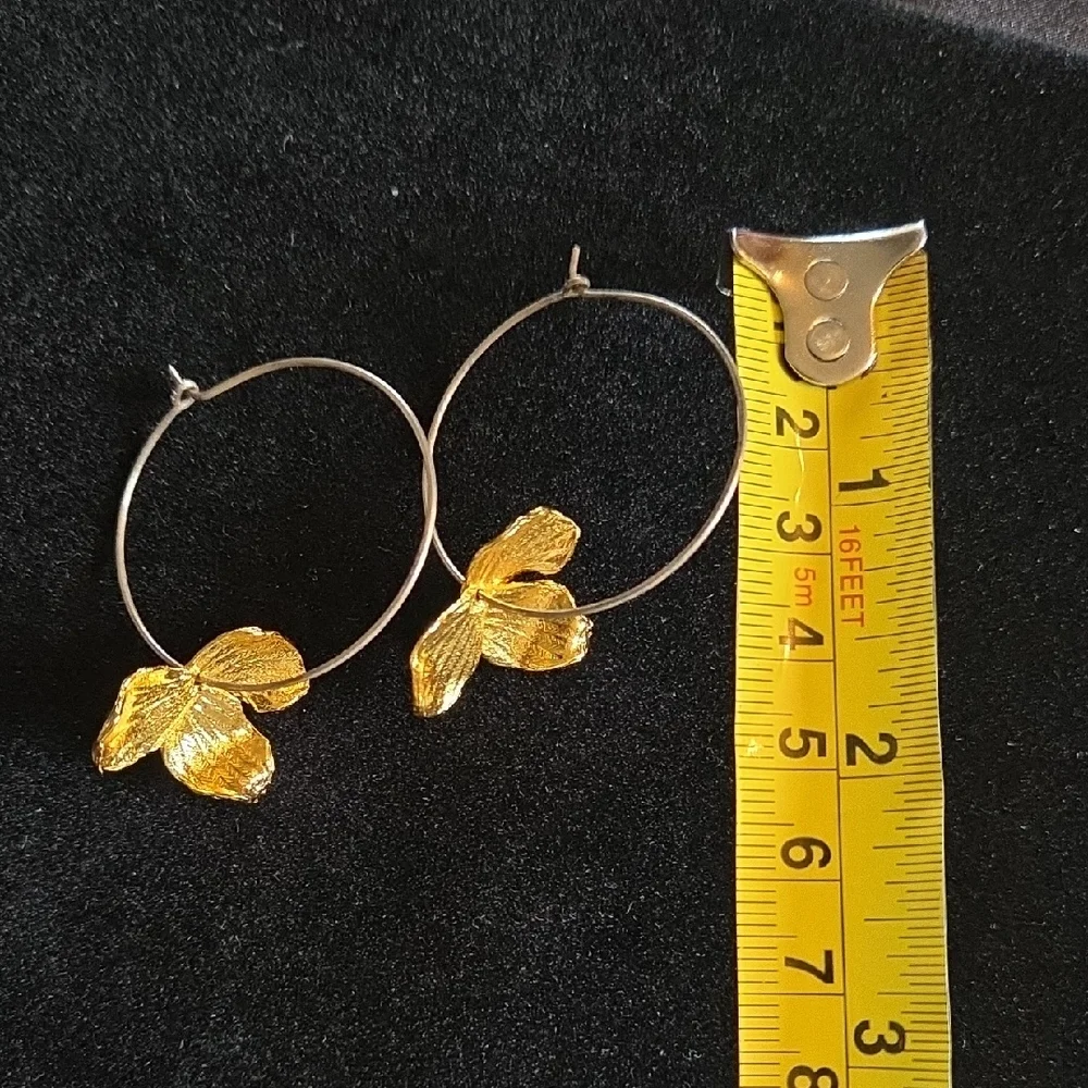 Silver Hoop Earrings - Picture 6 of 7